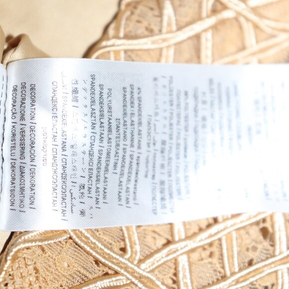 AXEL EMBELLISHED GUESS BY MARCIANO STRAPLESS GOLD DRESS - Picture 10 of 11